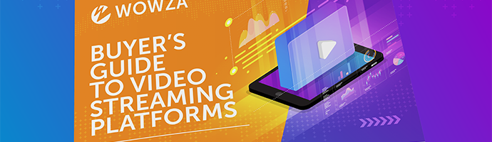 A thumbnail image of a report titled, "Buyer's Guide to Video Streaming Platforms," with a blue and purple background.
