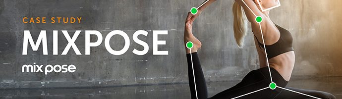 Woman in yoga pose with AI pose tracking