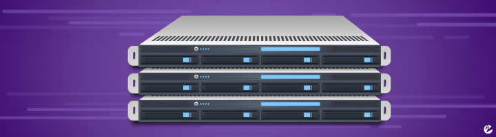 A streaming media server with a purple background.