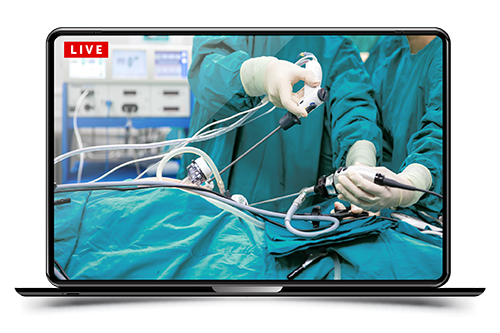 live-streamed operating room graphic