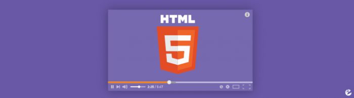 HTML5 logo in an embedded video player