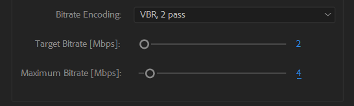 adobe media encoder - VBR