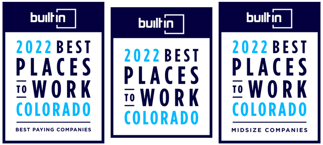 2022 Built In CO Best Places to Work Badges