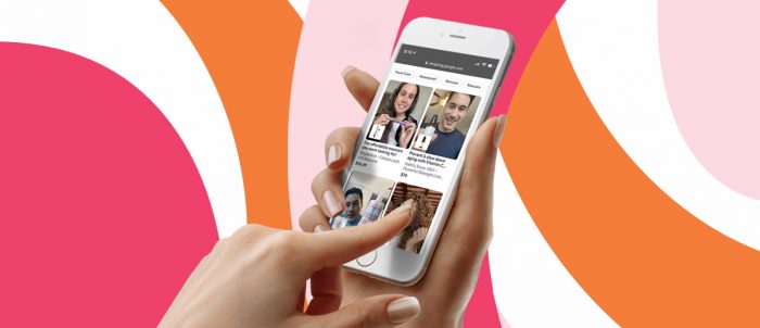 Ulta's shoppable video platform on a mobile app. 