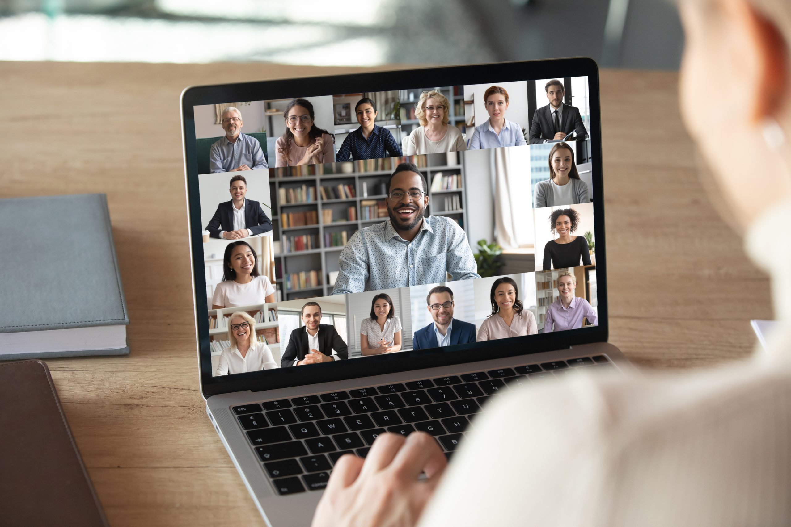 Video Conference on Laptop