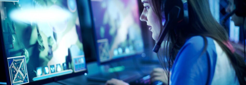 Woman working at computer